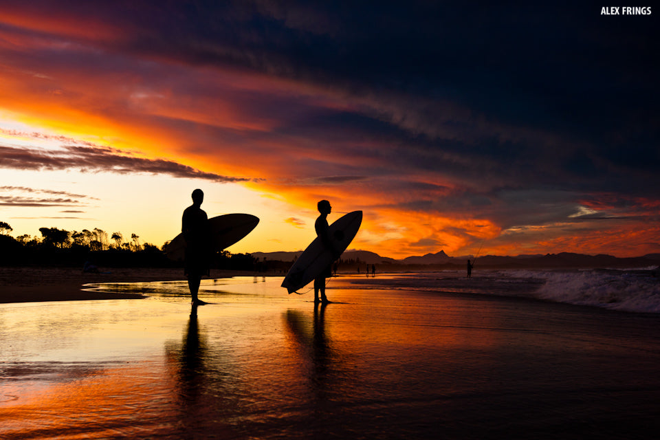 Sunset Surfers at Belongil