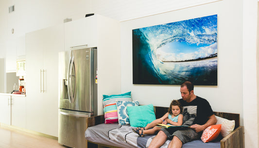 Acrylic Float Frame in situ