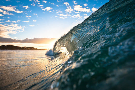 Belongil Beach Sunset Barrel by Alex Frings