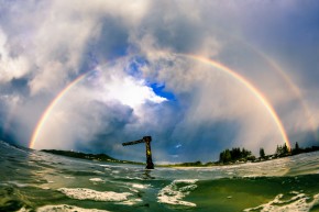 Double Rainbow at The Wreck in Byron Bay